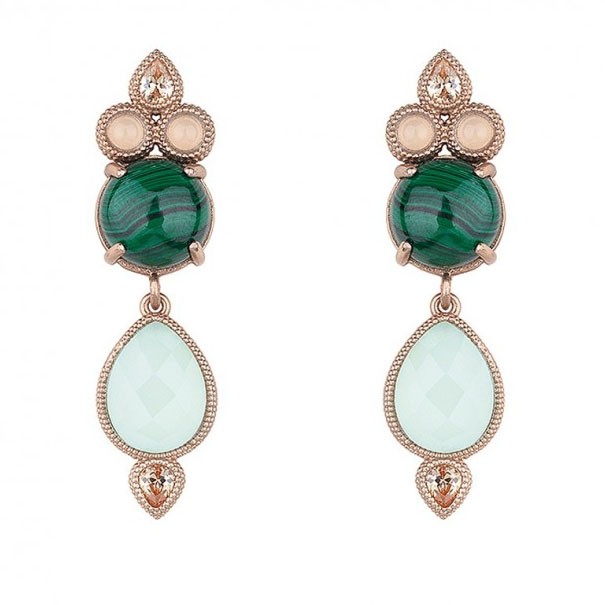 Pendientes novia plata, baño de oro rosa, cuarzo fumé y circonitas. Pendientes novia plata, baño de oro rosa, cuarzo fumé y circonitas.