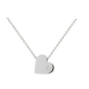 Gargantilla corazón en Oro amarillo y Diamante