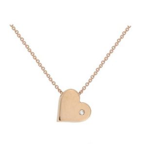 Gargantilla corazón en Oro blanco y Diamante