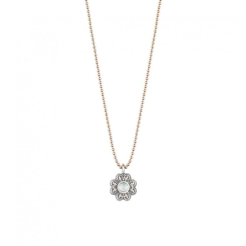 Colgante SUNFIELD de plata, peridoto, turmalina rosa, cuentas de cristal rosa malva y circonitas Colgante SUNFIELD de plata, peridoto, turmalina rosa, cuentas de cristal rosa malva y circonitas