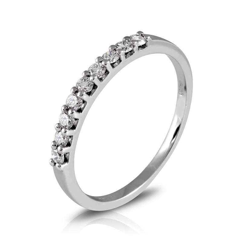 Anillo media alianza garras 15 Diamantes Anillo media alianza garras 15 Diamantes