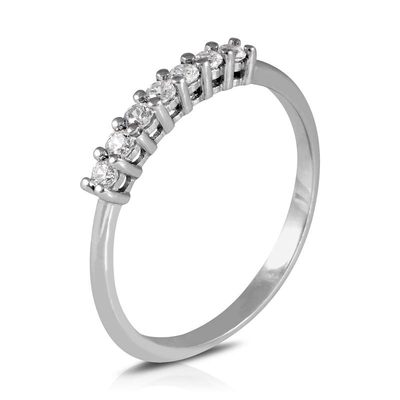 Anillo de compromiso 7 Diamantes carril Anillo de compromiso 7 Diamantes carril