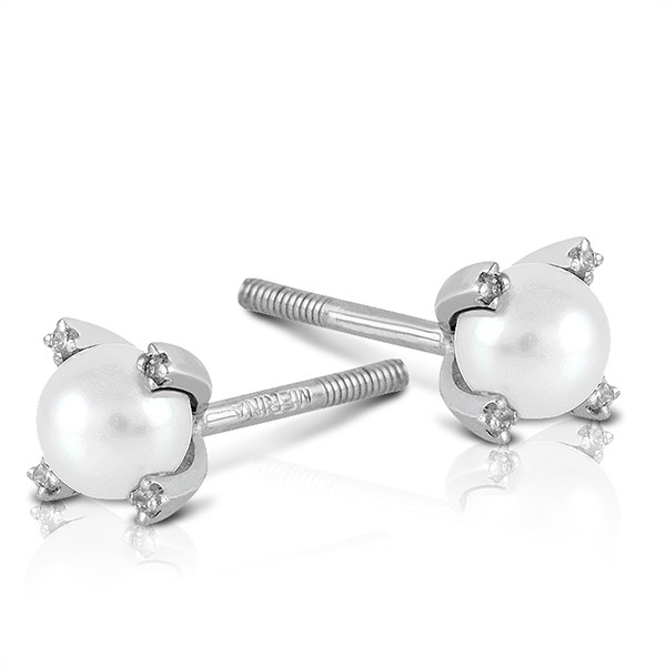 Pendientes Perla Cultivada 4 garras Diamantes Pendientes Perla Cultivada 4 garras Diamantes